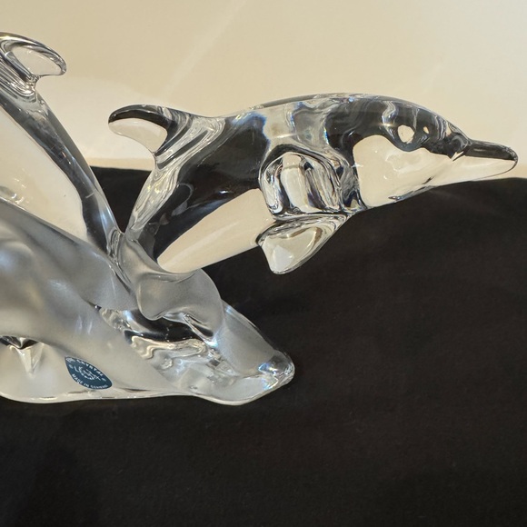 Lenox Crystal Dolphin Trio of Leaping Sculpture - Picture 5 of 13